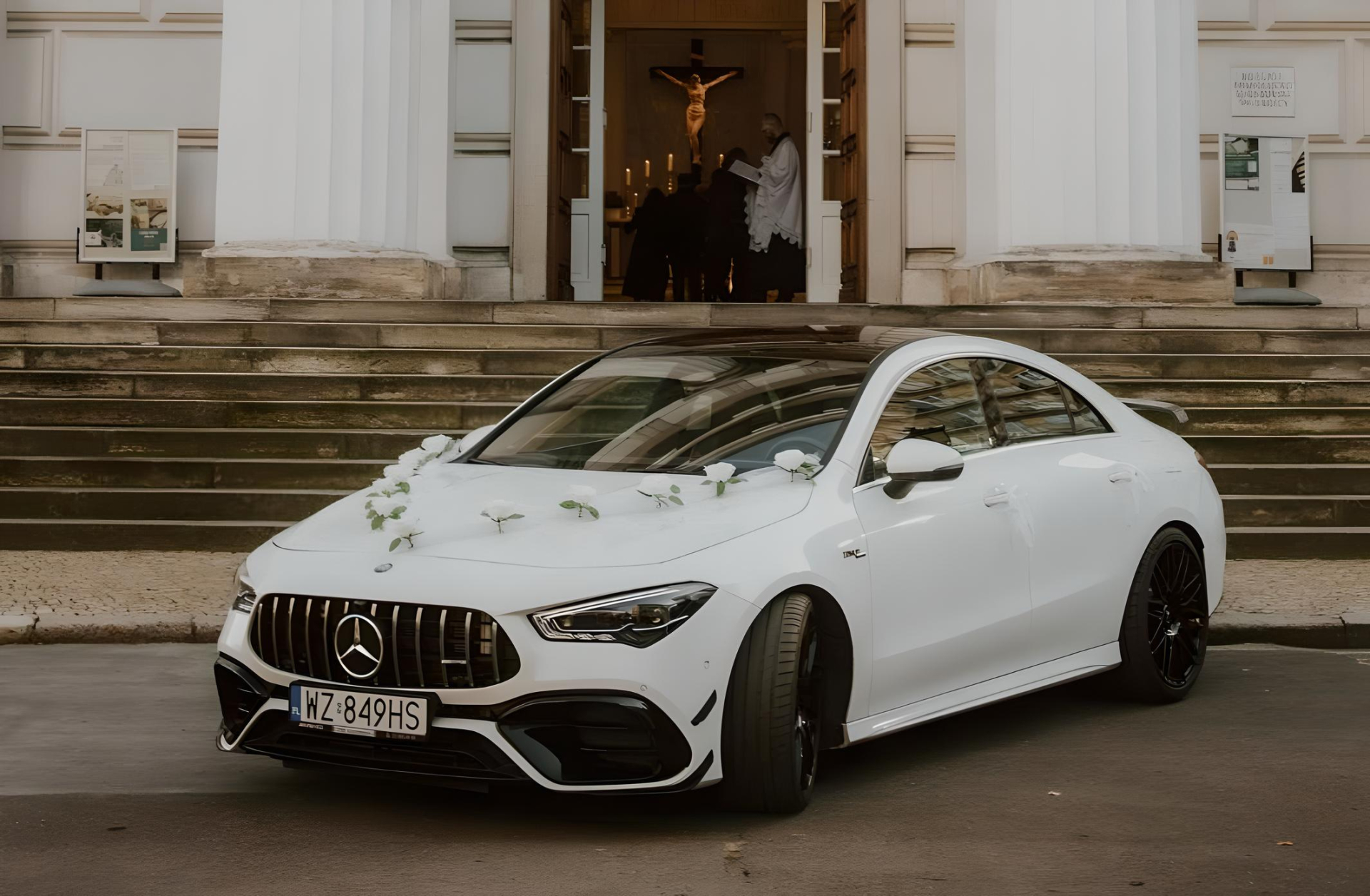 Biały Mercedes AMG 2024 | Auto do ślubu Warszawa, mazowieckie - cover