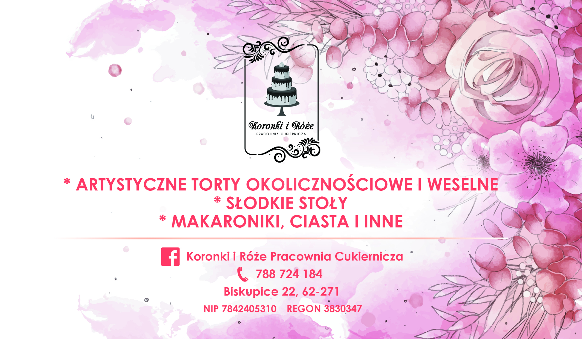 Koronki i Róże PracowniaCukiernicza | Tort weselny Gniezno, wielkopolskie - cover