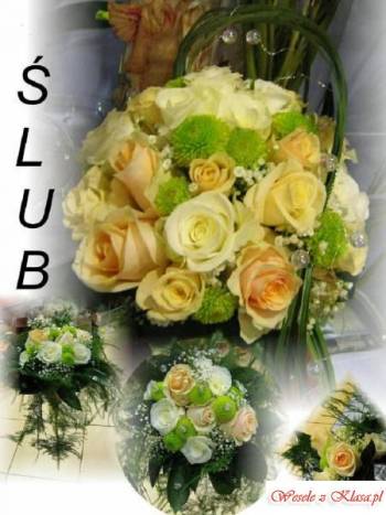 kwiaty do ślubu,obsługa kwiatowa, Bukiety ślubne Łaszczów