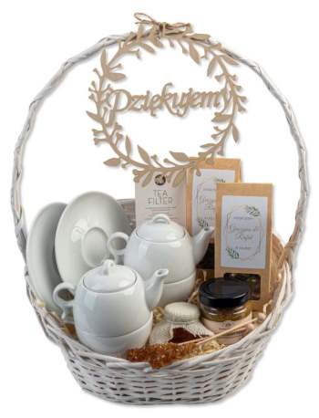Kosz prezentowy personalizowany podziękowanie dla rodziców i świadków - zdjęcie 1