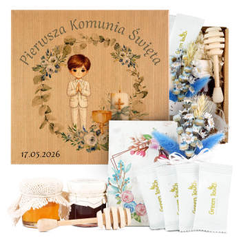 Podziękowania, prezent I komunia, chrzest, baby shower - zestaw prezentowy, upominek - zdjęcie 1