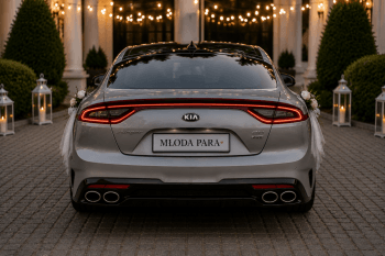 Grafitowa KIA Stinger 2.0 | Auto do ślubu Brzesko, małopolskie