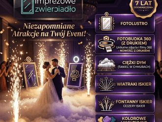 Imprezowe Zwierciadło Fotobudka 360 | Fotobudka na wesele Rzeszów, podkarpackie