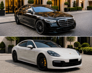 Mercedes S580 - Porsche Panamera | Auto do ślubu Wrocław, dolnośląskie