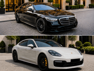 Mercedes S580 - Porsche Panamera | Auto do ślubu Wrocław, dolnośląskie