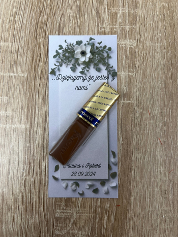 Eleganckie Podziękowania dla Gości z Czekoladką Merci | Personalizowan - zdjęcie 1