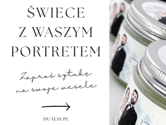 Dualis Candles– Portret na świecach | Prezenty ślubne Kraków, małopolskie