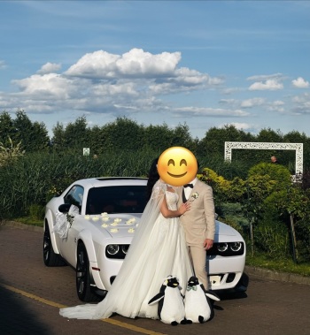 Biały Dodge Chellenger | Auto do ślubu Chojnice, pomorskie