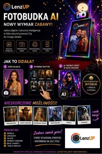 Fotobudka AI - LenzUP | Fotobudka na wesele Łódź, łódzkie