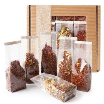 Zestaw herbat rooibos 6 szt w pudełku prezent upominek herbaty naturalne - zdjęcie 1
