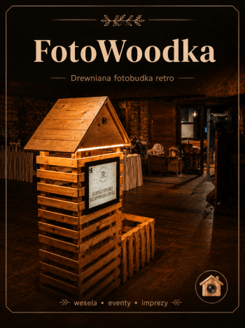 FotoWoodka - drewniana fotobudka | Fotobudka na wesele Warszawa, mazowieckie