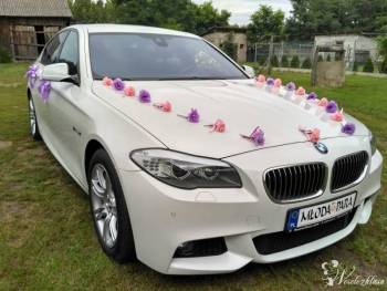 BMW 5 F10  *Białe* M pakiet wesele auto do ślubu, Samochód, auto do ślubu, limuzyna Belsk Duży
