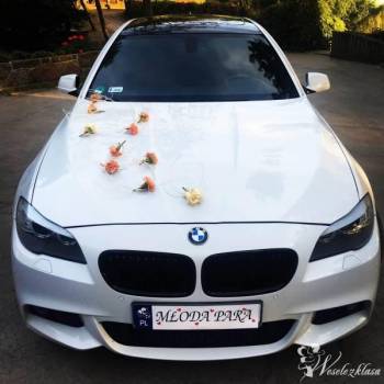 Białe BMW 5er M-Pakiet Shadowline, Samochód, auto do ślubu, limuzyna Łabiszyn