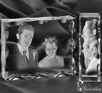 Zdjęcia w krysztale, dwu i trójwymiarowe NA PREZENT!, Prezenty ślubne Lubraniec