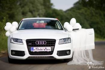 Audi A5 Białe S line Quattro oraz Srebrne Audi A4, Samochód, auto do ślubu, limuzyna Pieszyce