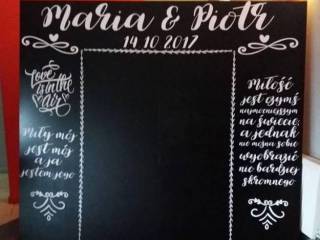 Ścianka czarna fotograficzna PERSONALIZACJA tło PROJECT WEDDING,  Łodź