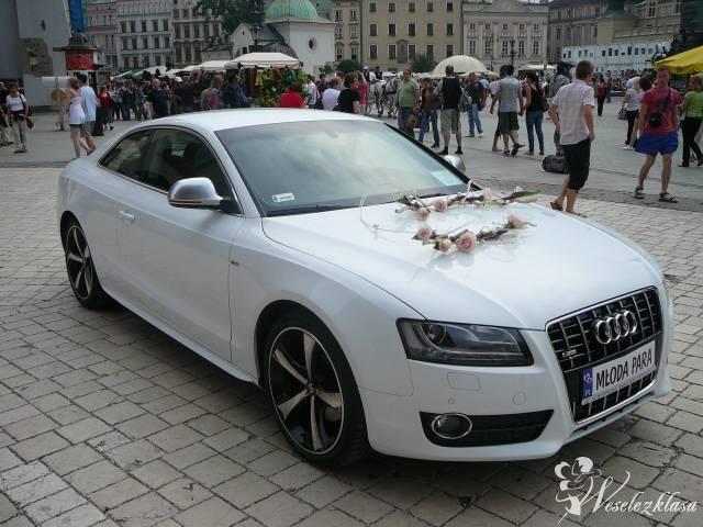 Piękne białe Audi A5  | Auto do ślubu Kraków, małopolskie - zdjęcie 1