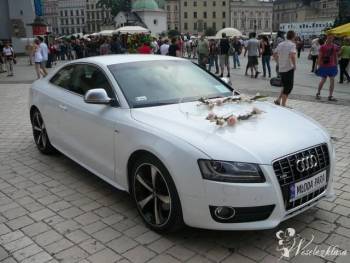 Piękne białe Audi A5 , Samochód, auto do ślubu, limuzyna Kraków