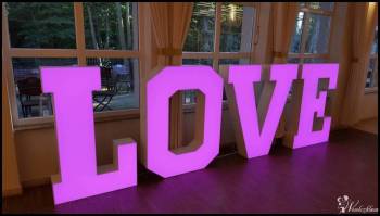 napis LOVE podświetlany WIELOKOLOROWY, aż 1,30m wys. 3D, Napis Love Katowice