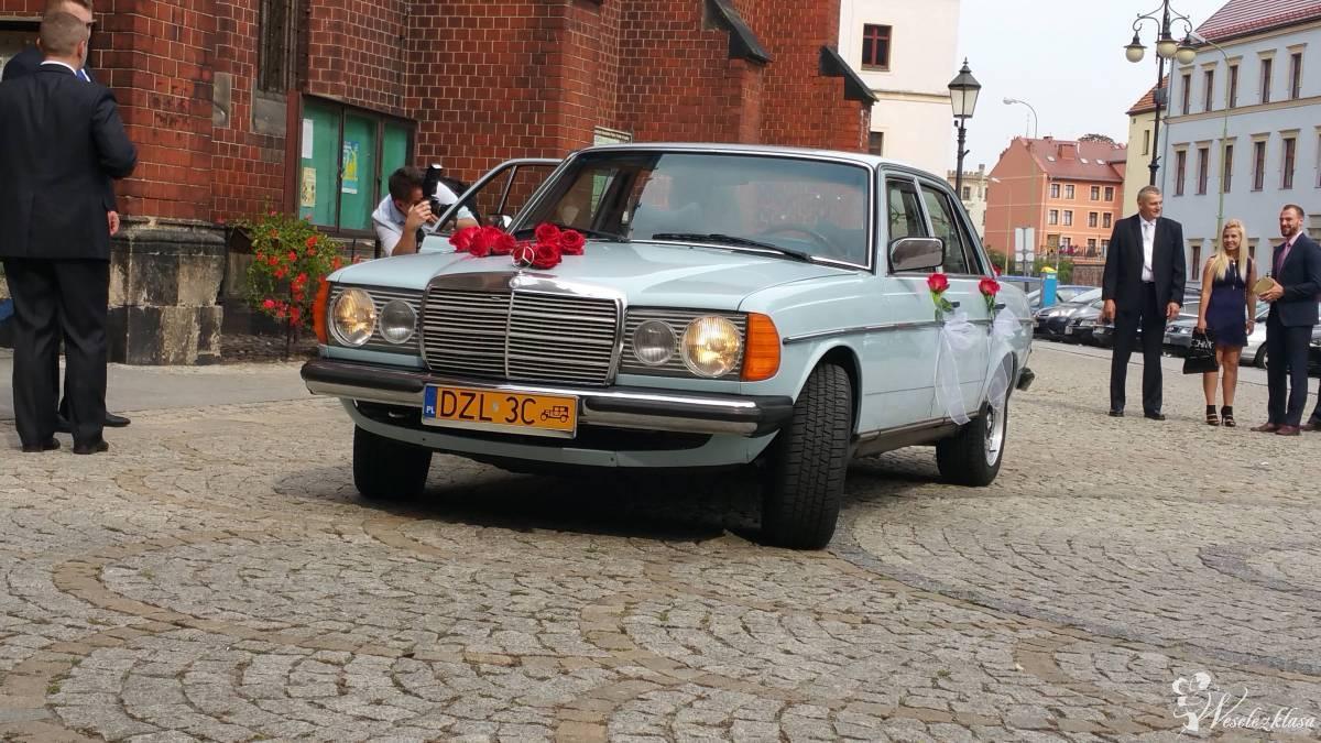 Mercedes W123 1978 r.  Błękitny, bogata historia!Jedyny taki w Polsce! | Auto do ślubu Chojnów, dolnośląskie - zdjęcie 1