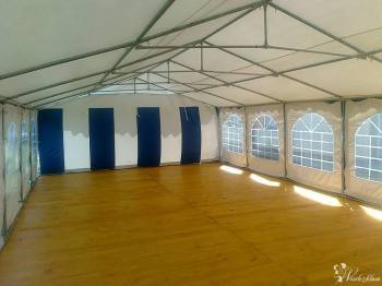 Namioty Weselne 6x12, podłoga taneczna 72 m2, ławki stoły, Wypożyczalnia namiotów Ustrzyki Dolne