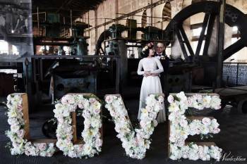Kwiatowy napis LOVE || Jedyny w Polsce, Artykuły ślubne Zawiercie