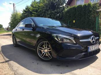 Czarny Mercedes-Benz CLA pakiet AMG | Auto do ślubu Kraków, małopolskie