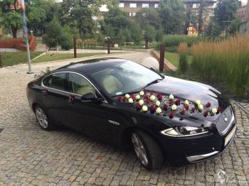 Czarny Jaguar XF na wyjątkowy dzień., Samochód, auto do ślubu, limuzyna Tarnowskie Góry