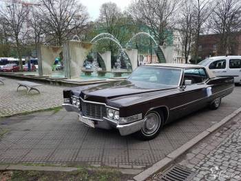 Klasykiem do ślubu - Cadillac Coupe De Ville z 1969r., Samochód, auto do ślubu, limuzyna Nowogard