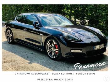 Porsche Panamera Turbo wersja Black Edition UNIKATOWY EGZEMPLARZ VIP, Samochód, auto do ślubu, limuzyna Wrocław