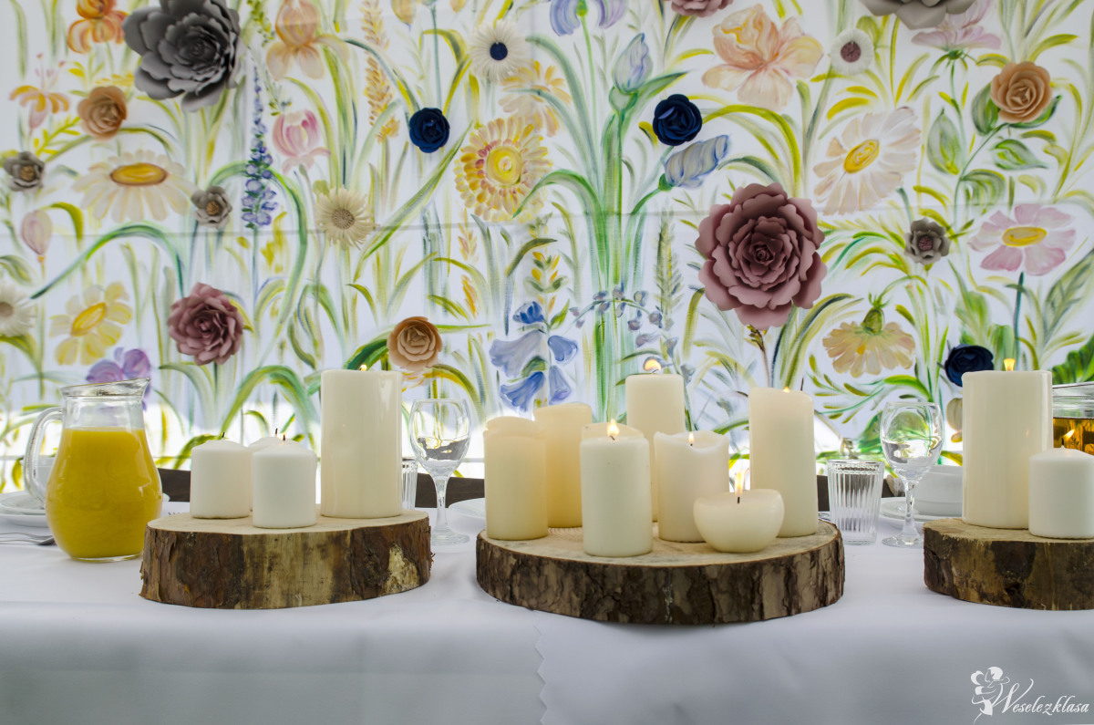 Dekoracja sali weselnej wypożyczalnia dekoracji ścianki florystyka ślu, Brzesko - zdjęcie 1
