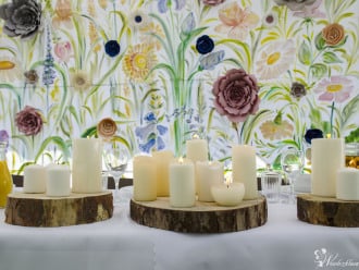 Dekoracja sali weselnej wypożyczalnia dekoracji ścianki florystyka ślu,  Brzesko