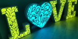 Ażurowy napis LOVE, Serce LED - wynajem! | Dekoracje światłem Bydgoszcz, kujawsko-pomorskie - zdjęcie 3