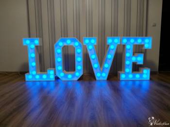 FunFotoParty - Napis LOVE LED zmiana koloru żarówek przy pomocy pilota, Napis Love Brzozów