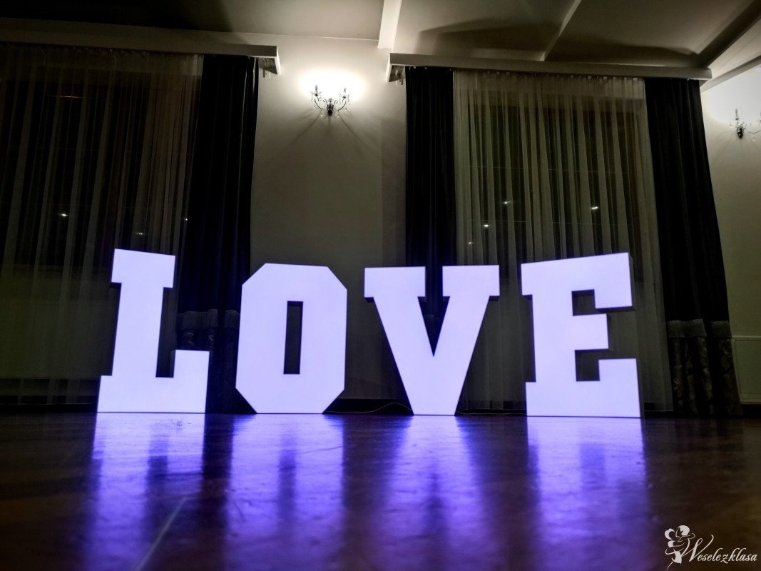 Napis litery LOVE podświetlany LED RGB na wesele Różne kolory! WYNAJEM, Radom - zdjęcie 1