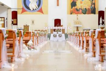 Cała w koronkach - dekoracje ślubne kościołów, Dekoracje ślubne Górzno