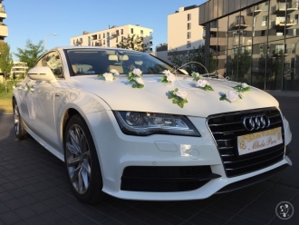 Białe Audi A7, Passat CC Coupe | Auto do ślubu Łódź, łódzkie