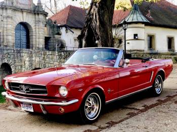 Ford Mustang Cabrio 1965r oraz 1967r & RADIOWÓZ USA & E klasa mercedes, Samochód, auto do ślubu, limuzyna Stary Sącz