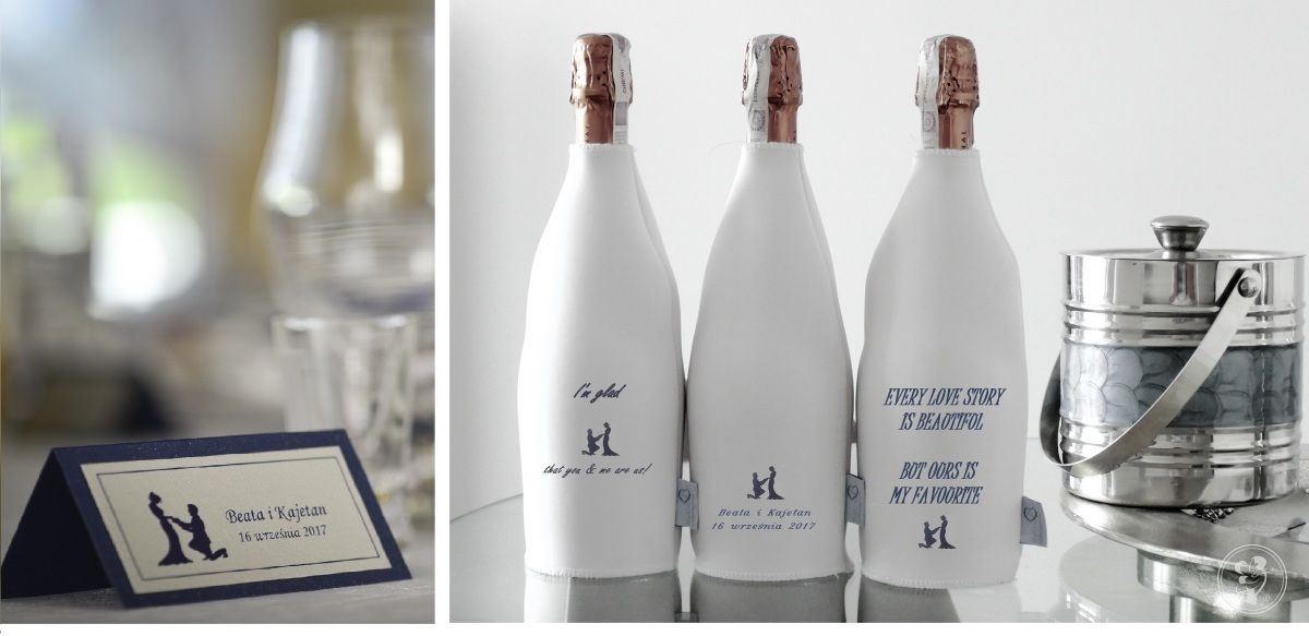 Personalizowane neoprenowe pokrowce na butelki | Dekoracje ślubne Chojnice, pomorskie - zdjęcie 1