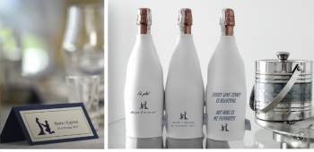 Personalizowane neoprenowe pokrowce na butelki, Dekoracje ślubne Dzierzgoń