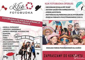 KLIK Fotobudka - atrakcja na wesele oraz forma podziękowania dla gości, Fotobudka na wesele Kleczew