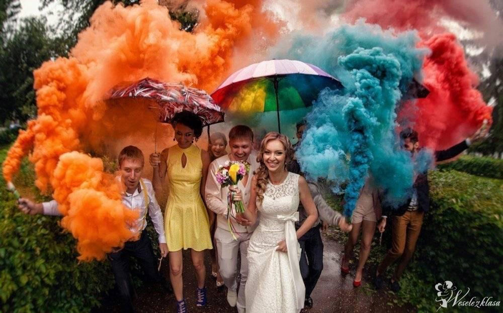 Feniz Kolorowe dymy na ślubne sesje zdjęciowe, zimne ognie, fajerwerki, Mysłowice - zdjęcie 1