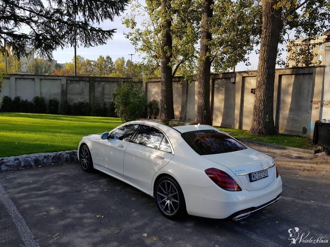 auto do ślubu, nowy Mercedes S klasa long biała perła, Warszawa - zdjęcie 1