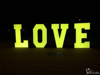 Napis LOVE 100cm LED RGBW na wesele | Dekoracje światłem Mysłowice, śląskie