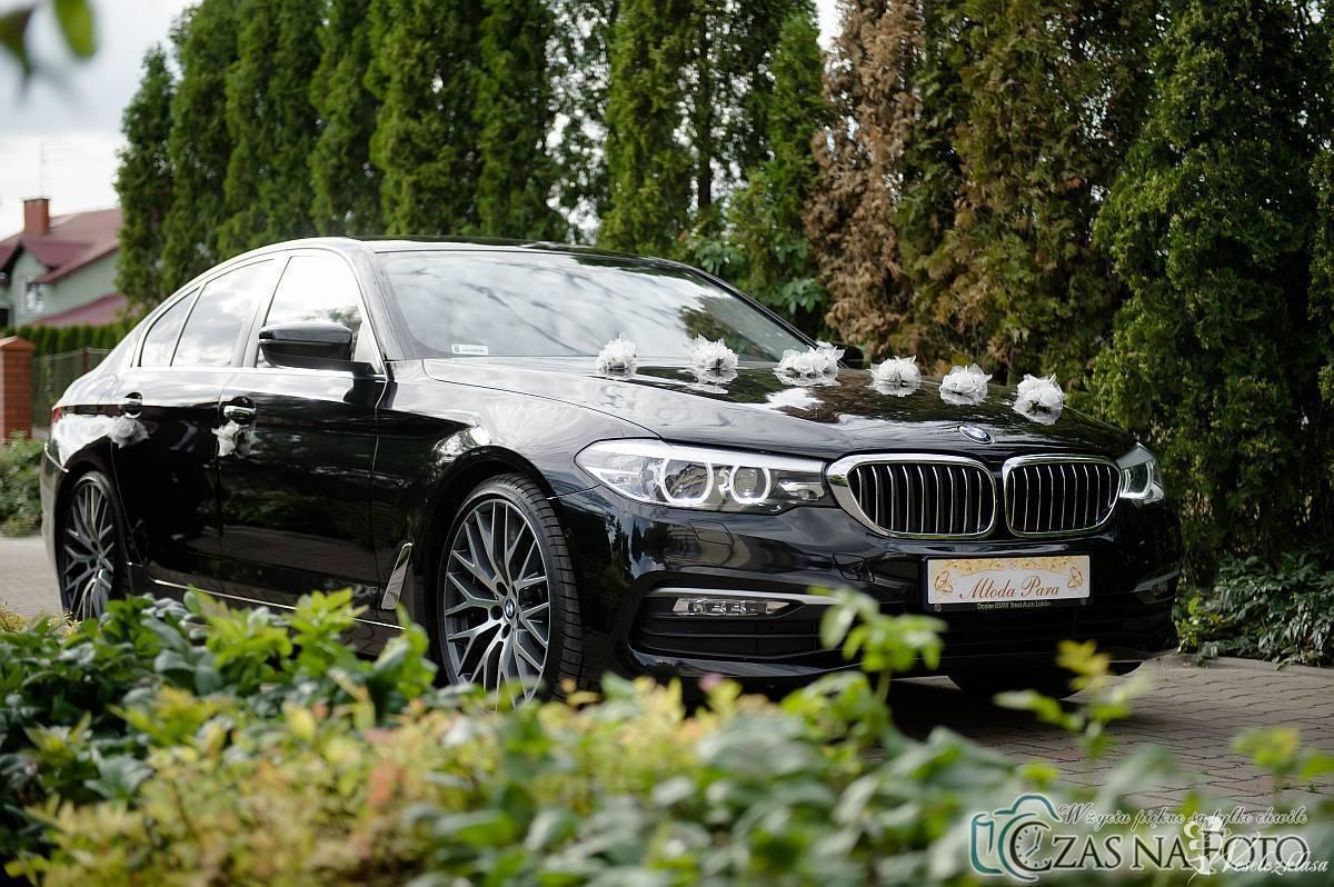 Auto do Ślubu BMW 5 G30, 2017r. *CZARNE* W BIAŁYCH SKÓRACH | Auto do ślubu Lublin, lubelskie - zdjęcie 1