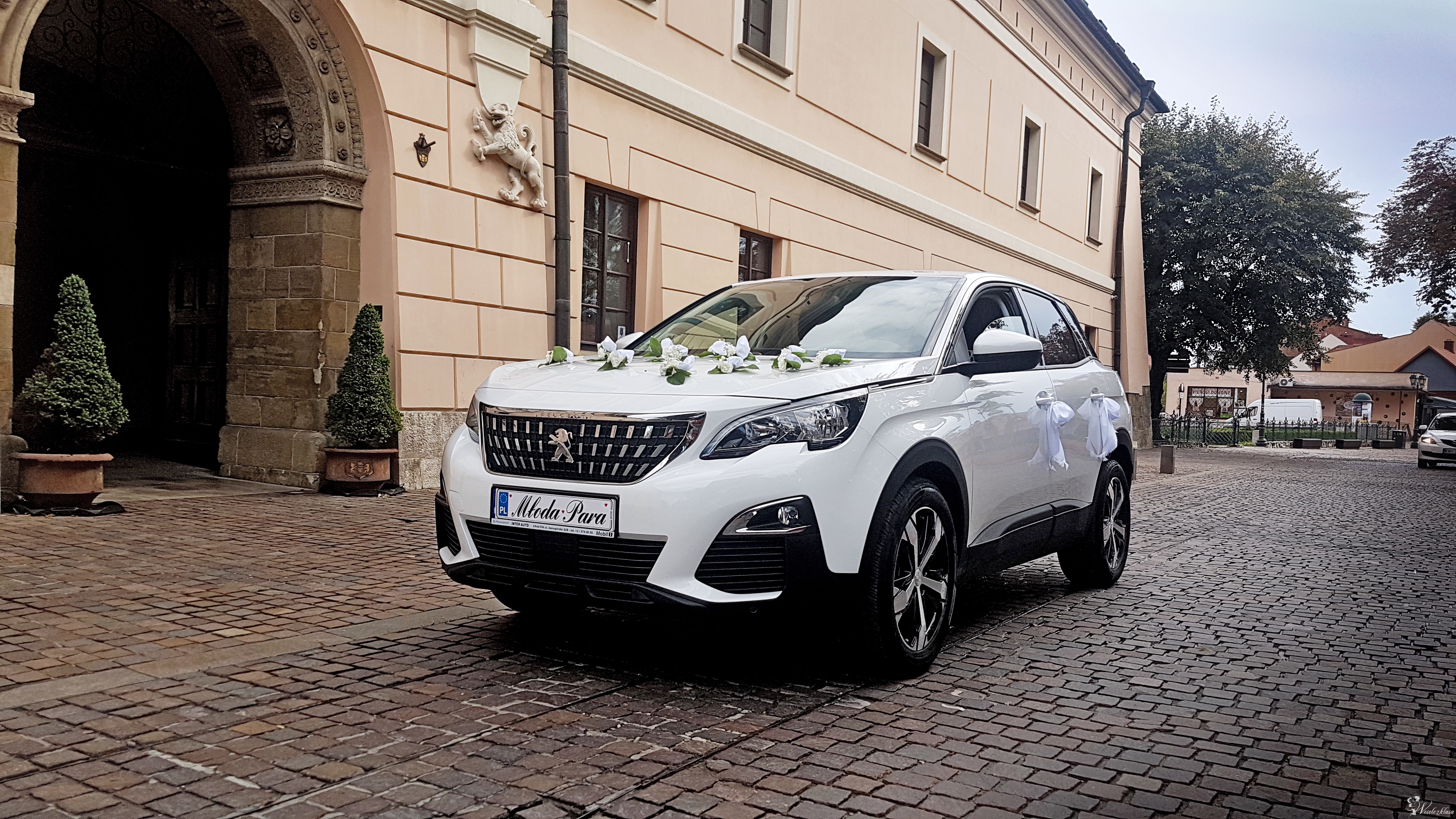 Nowy *Biały* SUV Peugeot 3008 do ślubu + VIDEO 4K | Auto do ślubu Kraków, małopolskie - zdjęcie 1