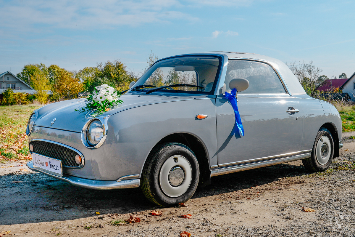 Nissan Figaro piękny klasyk do ślubu | Auto do ślubu Chojnów, dolnośląskie - zdjęcie 1