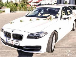 BIAŁE BMW 5 Z JASNYMI SKÓRAMI - IDEALNE DO ŚLUBU ! | Auto do ślubu Gdańsk, pomorskie