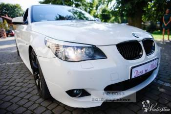 Białe BMW 5 M-pakiet | Auto do ślubu Łódź, łódzkie
