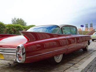 Na wesele auto, Cadillac, auto do ślubu,  Śmigiel